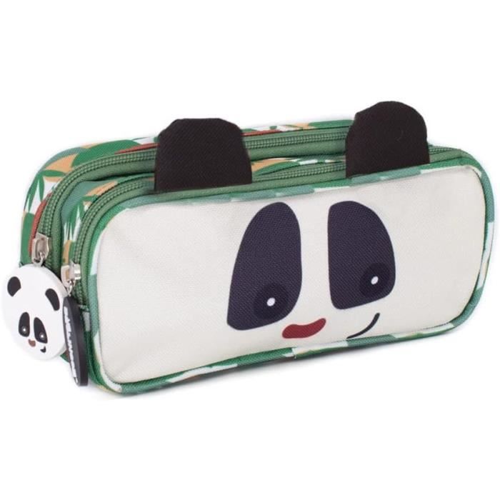 Rototos Le Panda Trousse Scolaire Double Ecole Maternelle A Cp Pour Garcon Fille Animale Amusante Des 3 Ans Polyester Recycl u5430 Cdiscount Bagagerie Maroquinerie