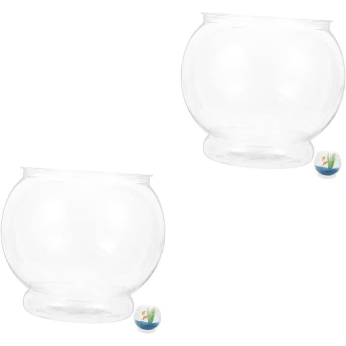 Bol à Poisson En Verre Avec Support Métallique Décoratif, Fait Main, Finition Métallisée