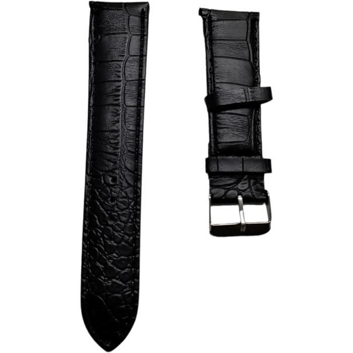 Bracelet En Cuir Pour Montre Mesure 20 22 Mm Avec Bague lastique