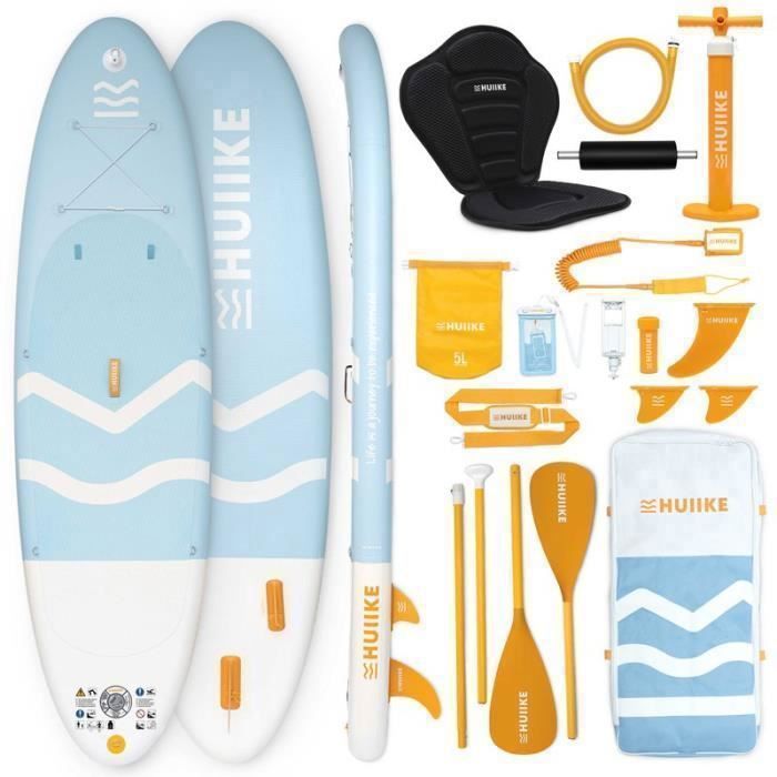 Paddle Gonflable Adulte Bleue avec des Accessoires de Qualité -