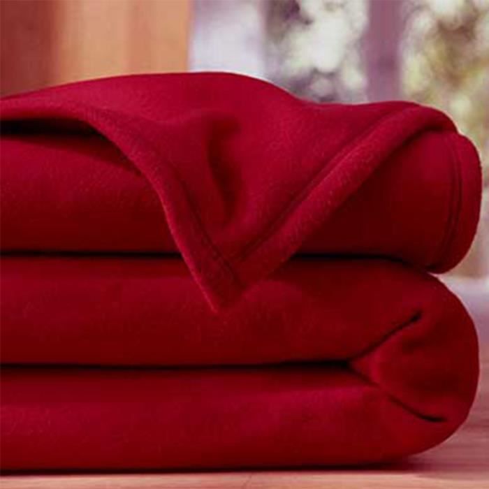 Bois de Roses 350 GR Norme ISO Couverture Polaire VERITABLE 260 X 240 Lilas