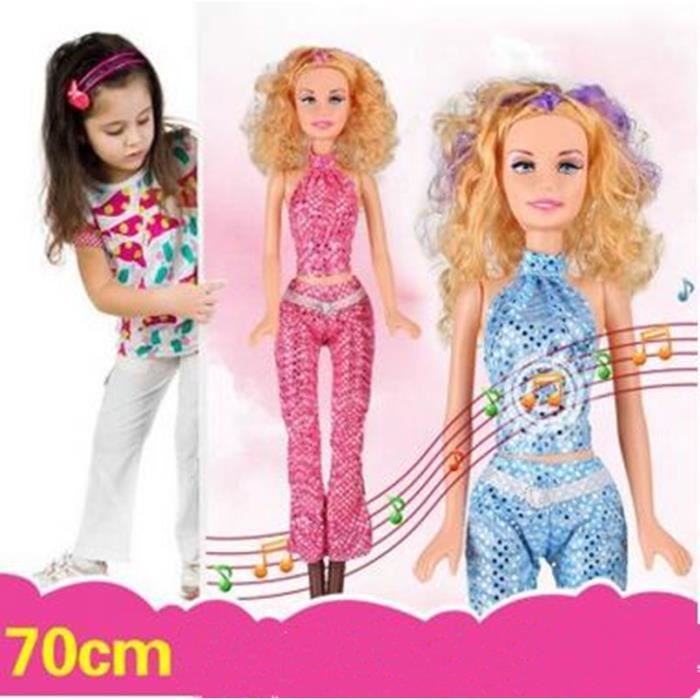 Barbie Grande 70 cm Barbie Poup e Poupon avec Lumi re et Musique