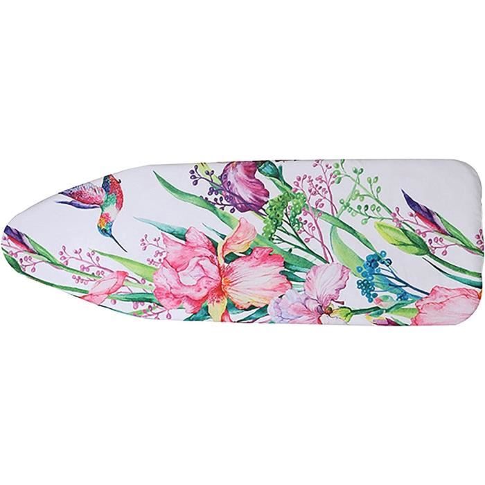 Housse De Planche à Repasser 140x50 Cm - Rembourrage épais Coton, Revêtement Anti-brûlure, Fermeture Réglable