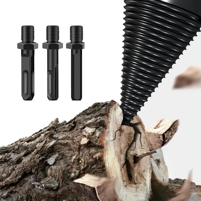Fendeur à Bûches FASBET 50mm - Foret Conique Avec 3 Poignées Pour Perceuse