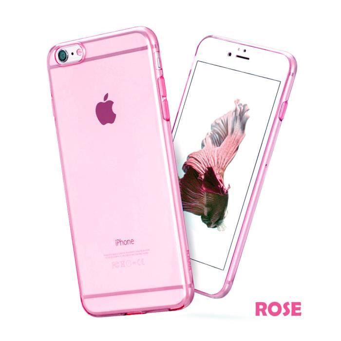 coque iphone 6 plus silicone rose clair