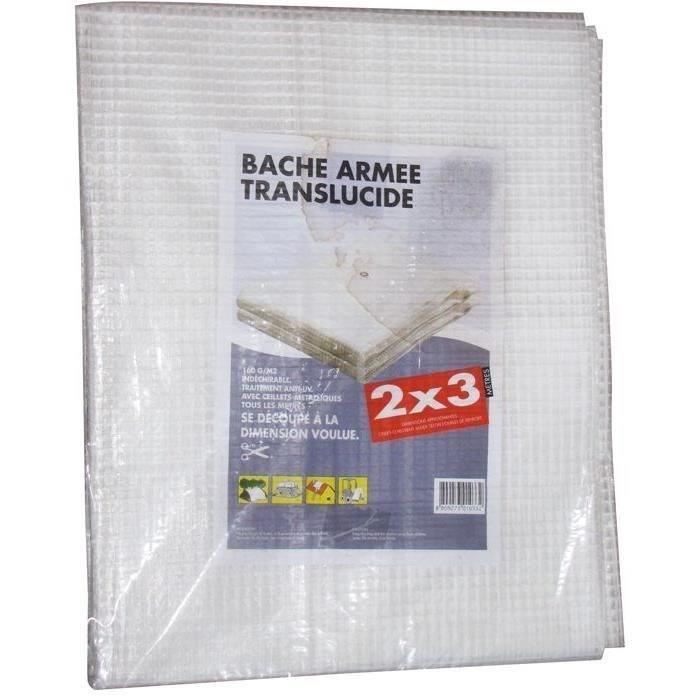 Bâche armée translucide - 4x3 m