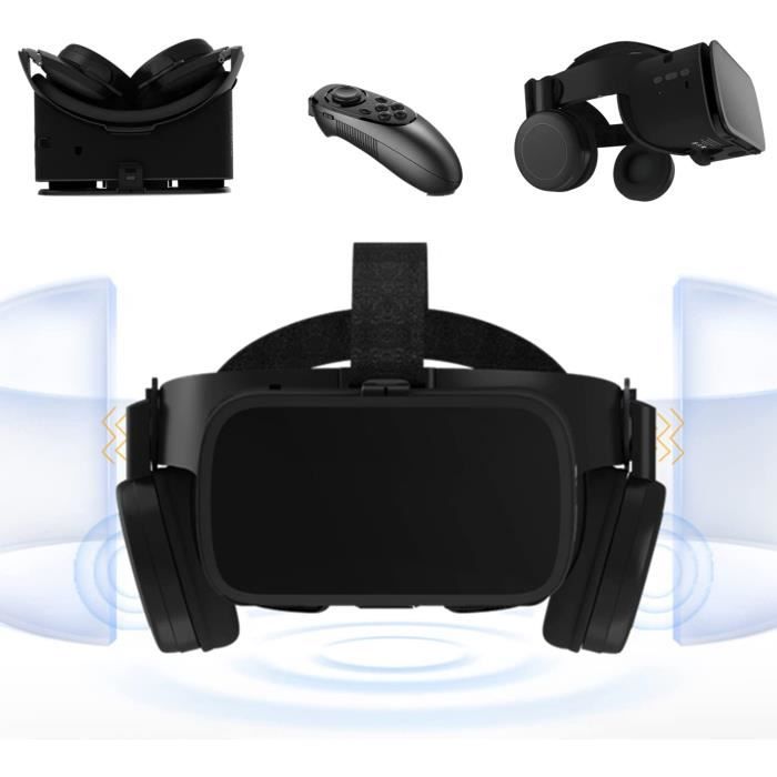 Casque VR Pour Téléphone 4.7-6.2" - Lunettes Réalité Virtuelle Bluetooth, Compatible IPhone/Android