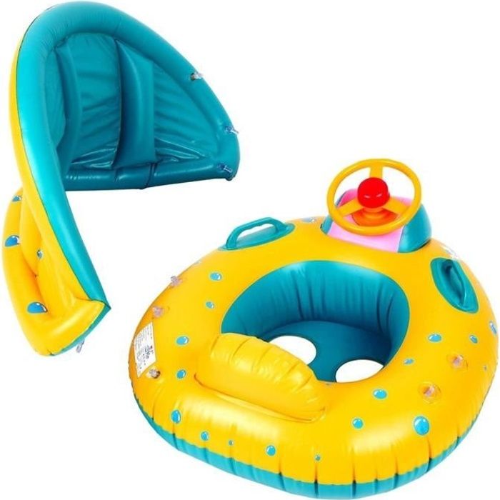 Fusée à eau Bouée gonflable Ballon flotteur pour piscines XXL 195x72x44cm 2  Pagaies pour adultes et enfants à partir de 6ans