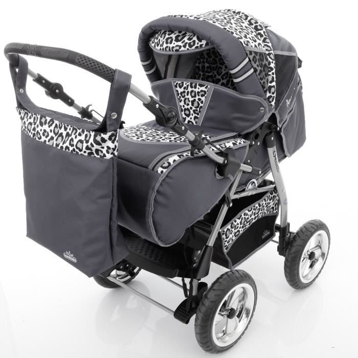 poussette canne leopard