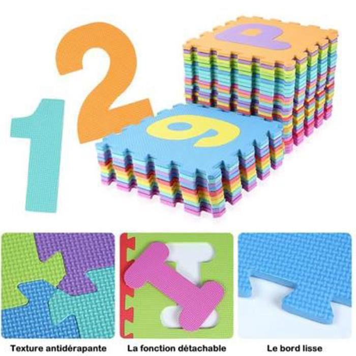 36pcs Tapis de jeu puzzle mousse alphabets & chiffres