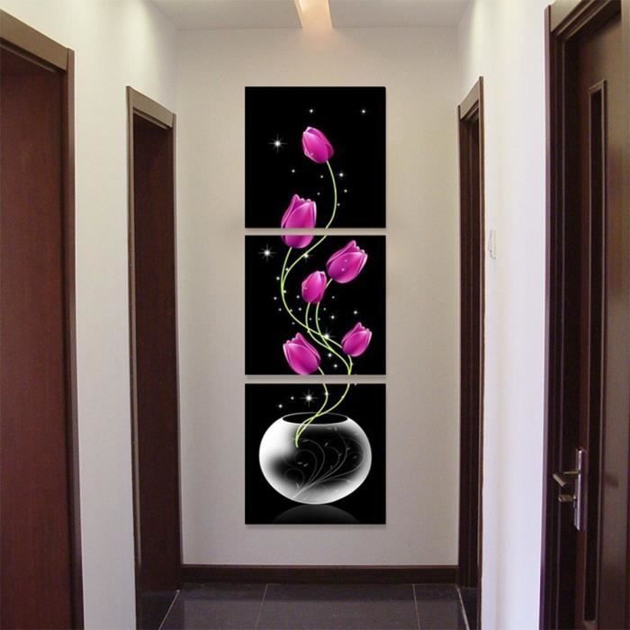 50*50cm, 3pcs Peinture sur toile, Decoration murale salon, Tableau mural  decoration salon, Toile peinture SANS CADRE [sans cadre] 02 - Achat / Vente  peinture a l'huile 50*50cm, 3pcs Peinture sur - Cdiscount