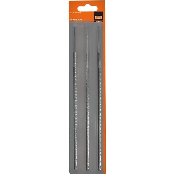 de tronçonneuse BAHCO 3.2mm Pack de 3 Longueur 150mm Affûtage de chaînes