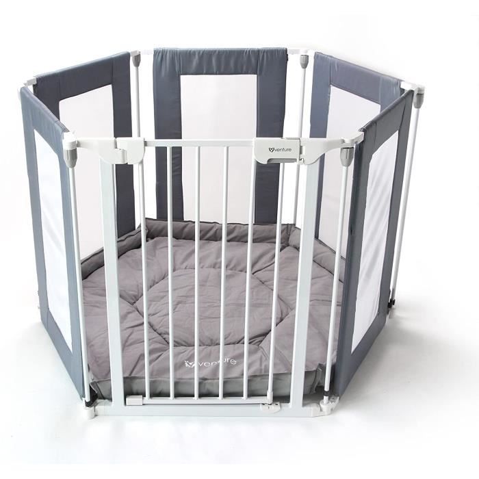 Parc Pour Bebe En Tissu A 6 Panneaux Utilisation 3 En 1 Parc Separateur De Piece Barriere Pour Escalier Tapis De Sol Matelas 224 Cdiscount Puericulture Eveil Bebe
