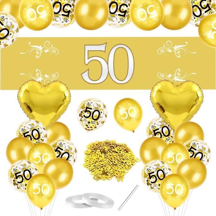 50 Anniversaire Or50 Anniversaire Decorationballon 50 Ans Anniversaireballon 50 Ans De Mariage50 Anniversaire Femme Pour Anni 121 Cdiscount Maison