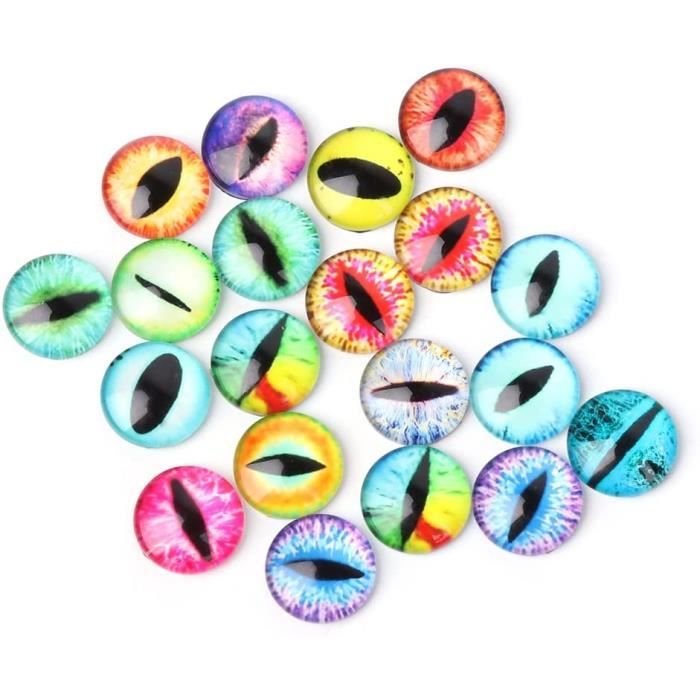 Lot De 50 Paires D'yeux En Verre Pour Peluches - Vert, 7/8 Mm, Avec Fil, Création
