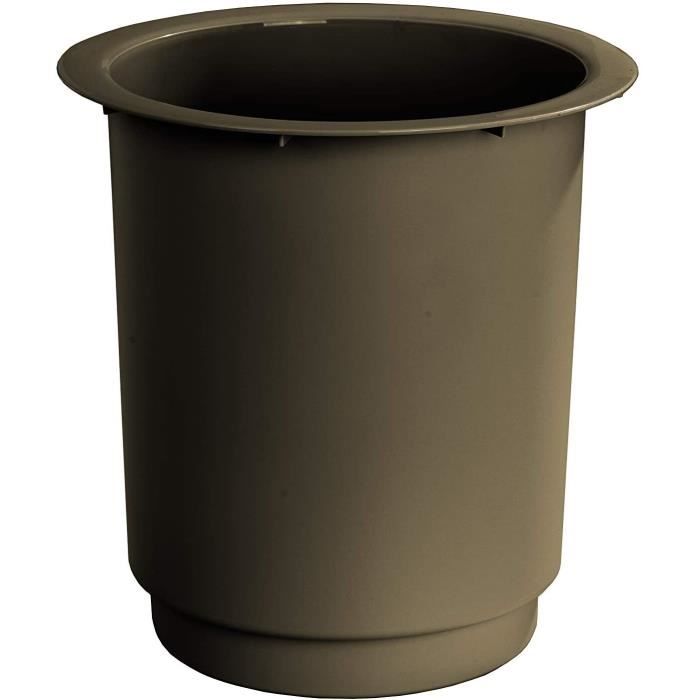 ARTEVASI Vaso Santorini Rotondo 40 Cm – Design Moderno, Antracite, Per Interni/Esterni