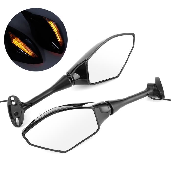 2 Rétroviseurs Moto Chromés - Filetage 8mm/10mm, Design Crâne Squelette (universel)
