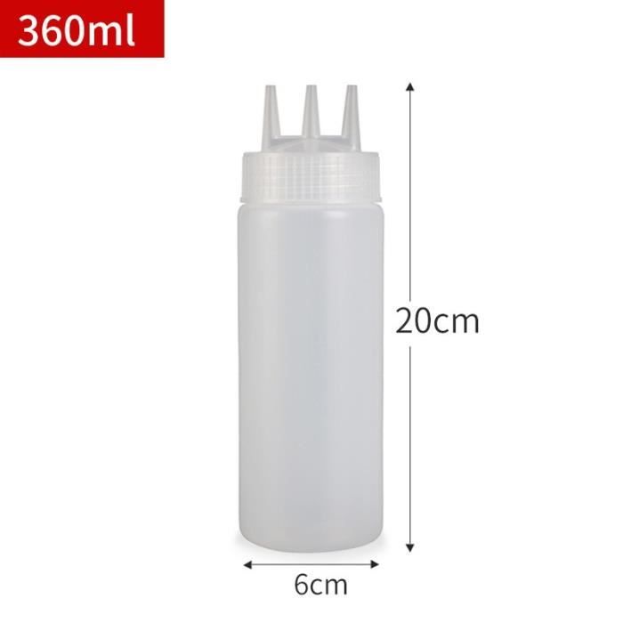 Bouteille à Sauce Compressible Carrée - 1000 Ml - Ouverture Large - Pour Ketchup, Vinaigrette, Confiture - Réutilisable Et Facile à Utiliser