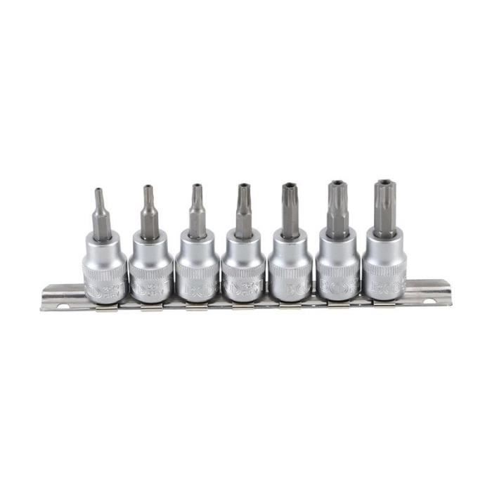Jeu De 13 Douilles Torx Plus CARBYNE - Embase 1/4" - Tailles IP8 à IP60 - Idéal Mécanicien, Bricoleur