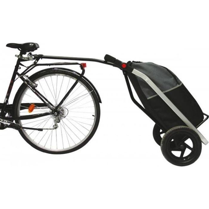 Sac de transport vélo shopping trailer - BIKE ORIGINAL - Mixte - 20 Kg MAX - Noir et gris