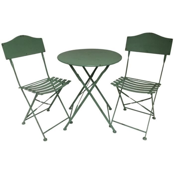 Salon De Jardin Bistrot Chaise Table De Jardin En Fer Pliable