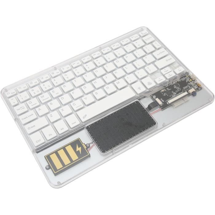 Clavier Sans Fil Ultra Fin TECKNET - Connexion 2.4G + Bluetooth (4 Appareils) - USB-C Rechargeable - Compatible PC, Mac, Tablette