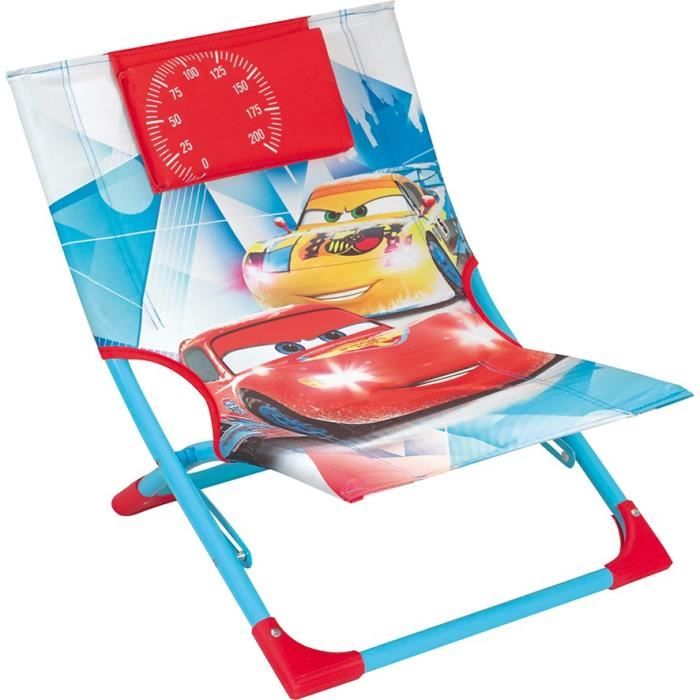 fun house disney cars chaise de plage - transat pour enfant