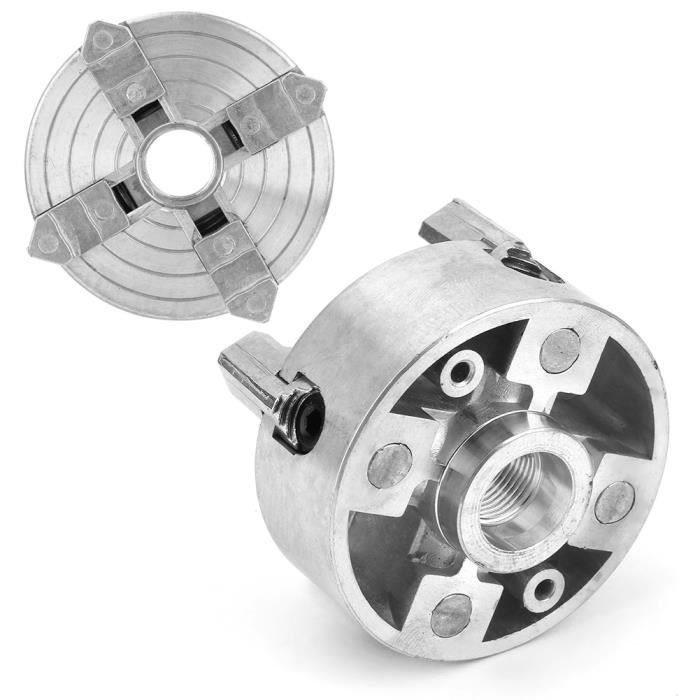 Mandrin à 4 Mâchoires Z011A - Pour Mini Tour à Métaux - Alliage De Zinc - Diamètre Extérieur 12-65 Mm