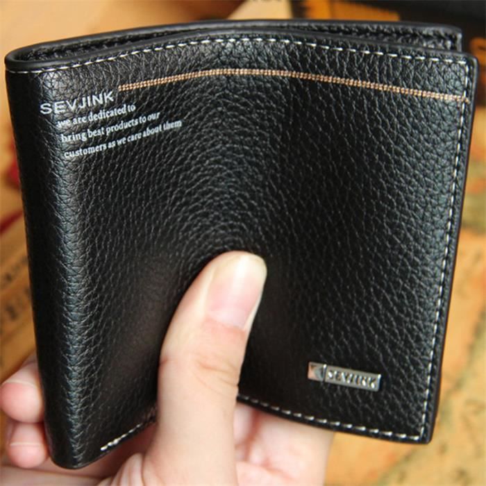 Portefeuille Homme Cuir Portefeuille Homme Luxe Haut Qualite Porte Carte Bancaire Homme De Marque De Luxe Cuir Portefeuille Colore Cdiscount Bagagerie Maroquinerie