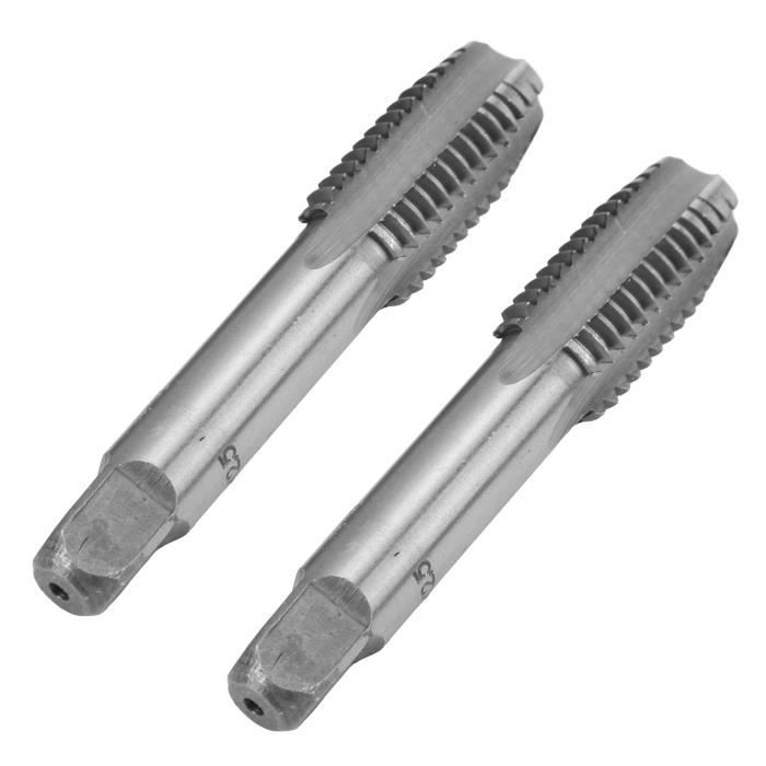 Taraud à Filet Droit 5/16-24 UNF - 2 Pièces HSS 6542, Longueur 71 Mm - Pour Machine à Tarauder, Perçage Métal