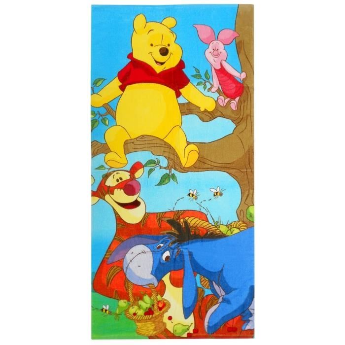 Drap De Bain Winnie L Ourson Disney Serviette De Plage 100 Coton