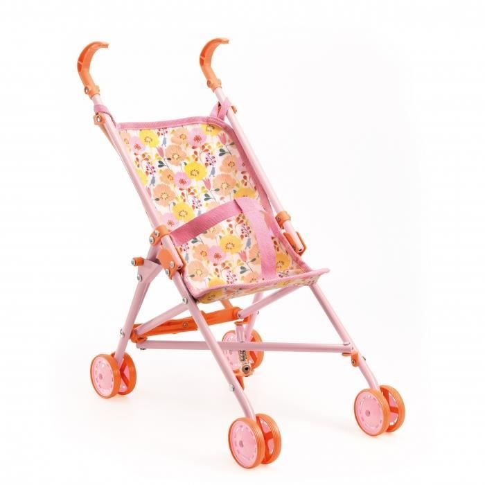 Poussette canne pliante pour poupon - DJECO - Rose - Fille