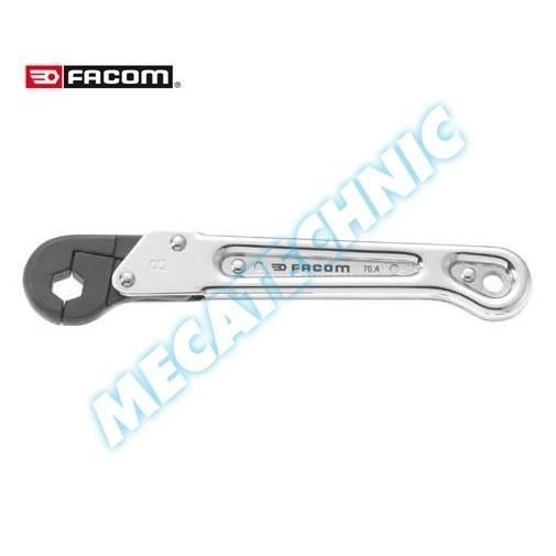 Clé à tuyauter droite avec toile métrique D 9 mm longueur 140 mm - FACOM - 70A.9