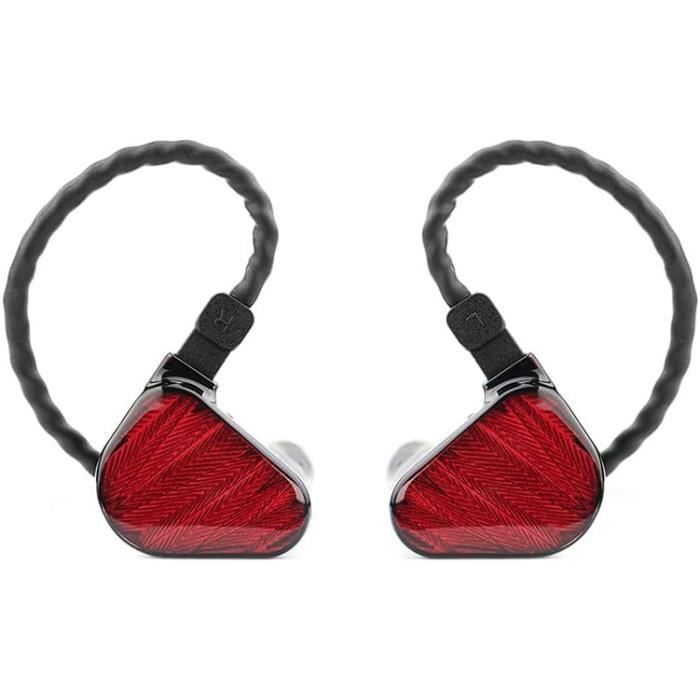Écouteurs Intra-auriculaires - TRUTHEAR - ZeroRed - Double Drivers Dynamiques - Rouge - Filaire