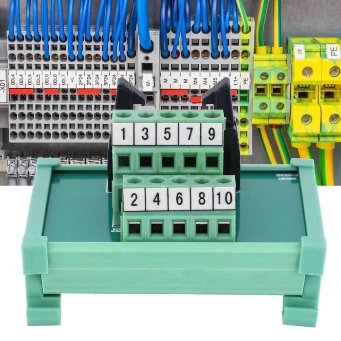 Keenso Module Interface Rail DIN DB37 - Connecteur Femelle, Bornier à Vis, PCB FR-4