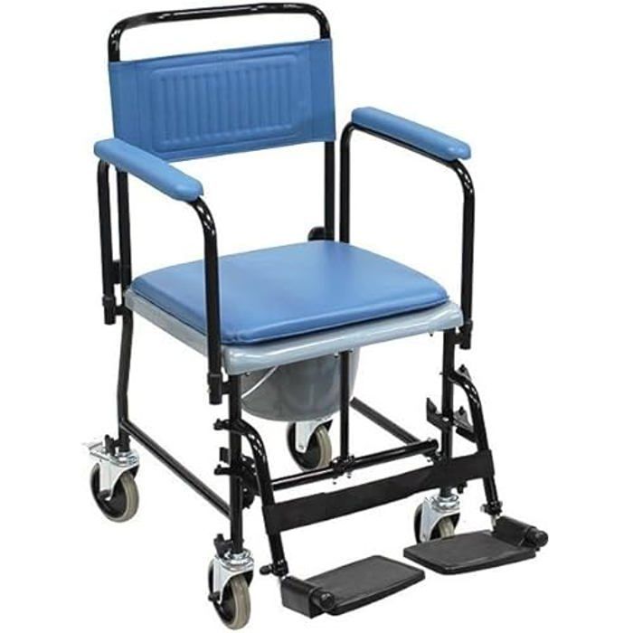 Wózek sanitaire pliant - HERDEGEN - PLW075 - Conçu pour toilettes - Couleur blanche