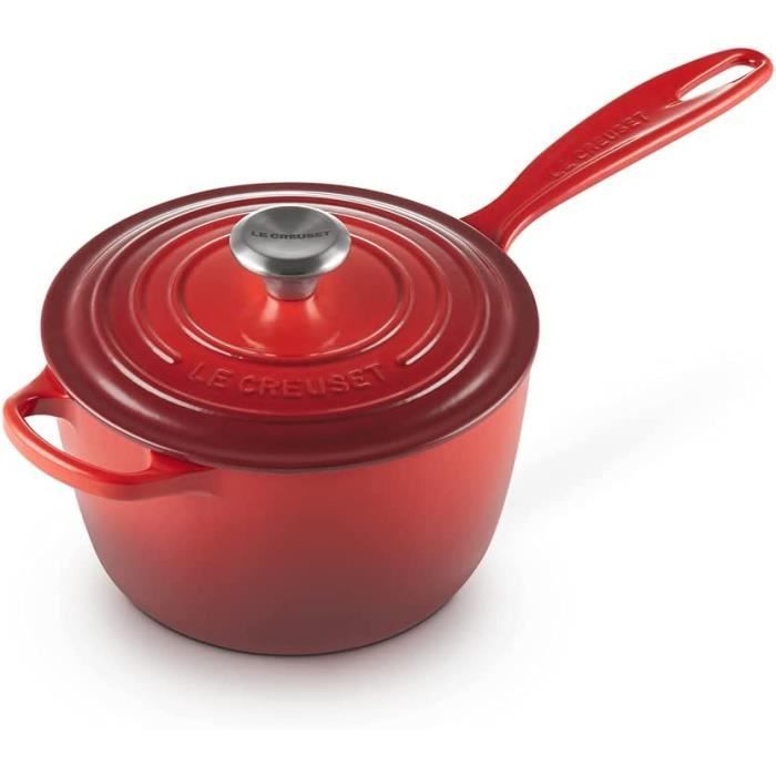 Le Creuset, Casserole en Fonte Emaillee avec Poignee Thermoresistante