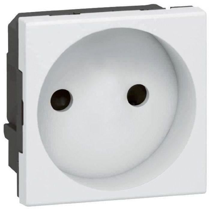 Prise 2P bornes automatiques 16 A Legrand 2modules