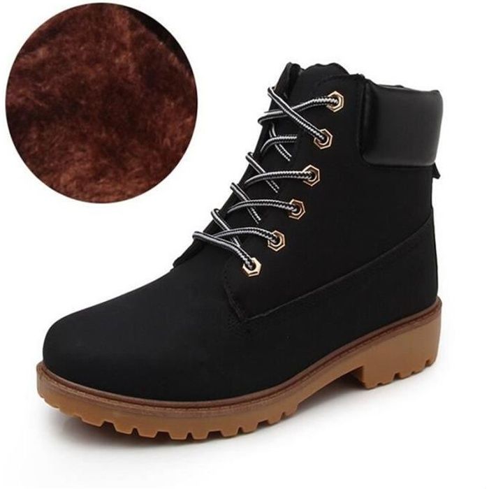 Bottines de securite pour femmes Marque de luxe Embout en acier Noir