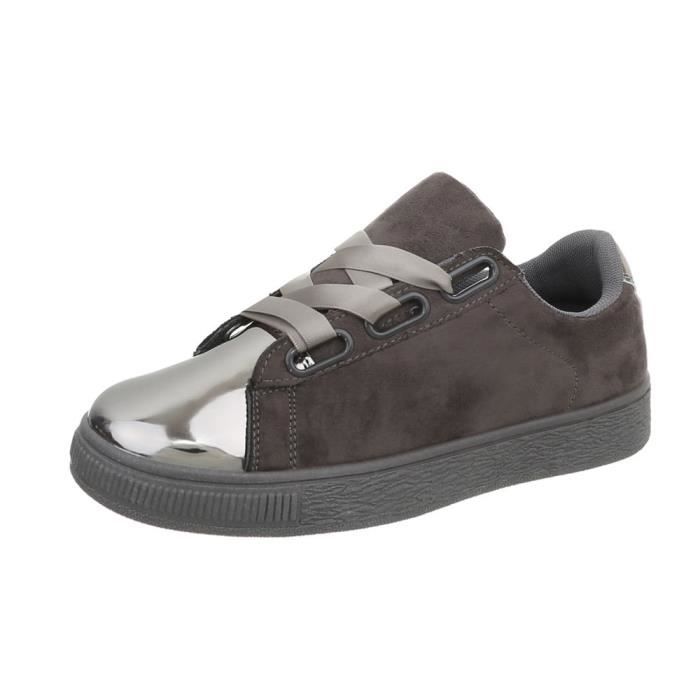basket femme gris argent