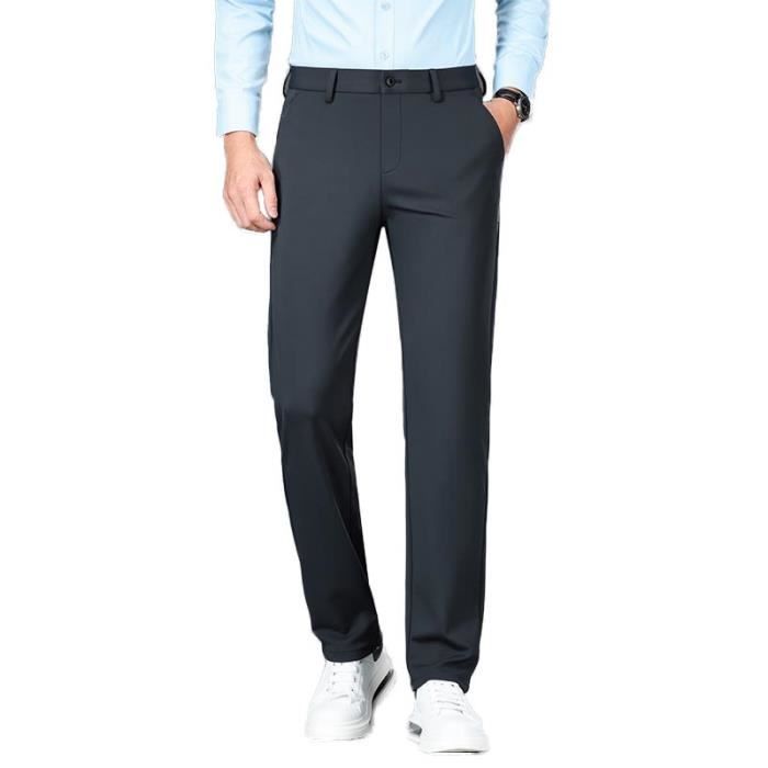 Pantalon De Costume Ajusté PODOLIXIA Pour Homme - Coupe Droite élégante - Style Chino Décontracté - Avec Poches