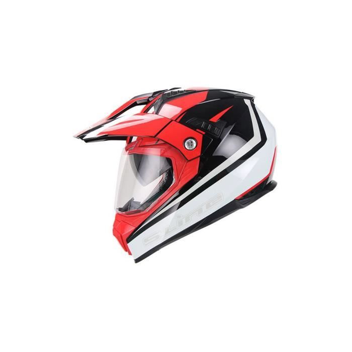 Swaps Enduro Crux S789 Helm – Schwarz-Rot, Größe L Für Motorrad & Offroad