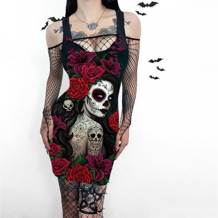 Robe tete de mort femme on sale