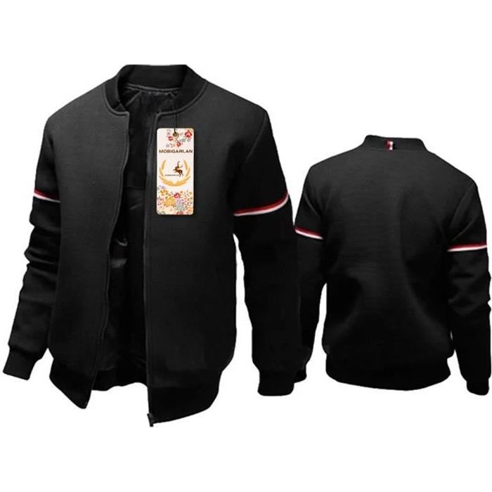 Jacket Pour Homme Couleur Noir Haute Qualité Blouson Tendance MD00654 -  Sodishop