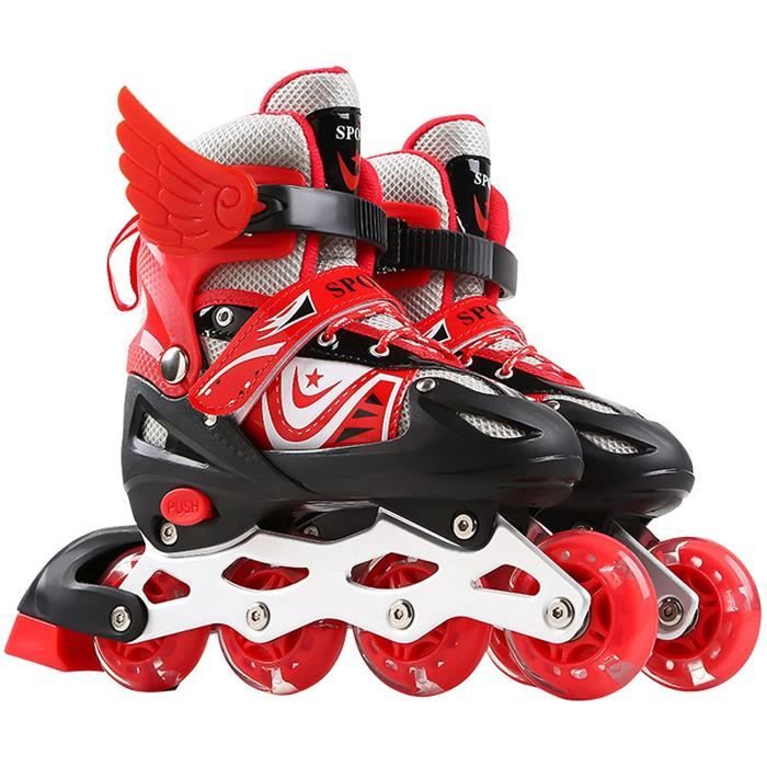 Roller ajustable pour enfants /pour Garçon et Fille Taille M 35-38 Rouge -  Achat / Vente Roller ajustable pour enfan - Cdiscount