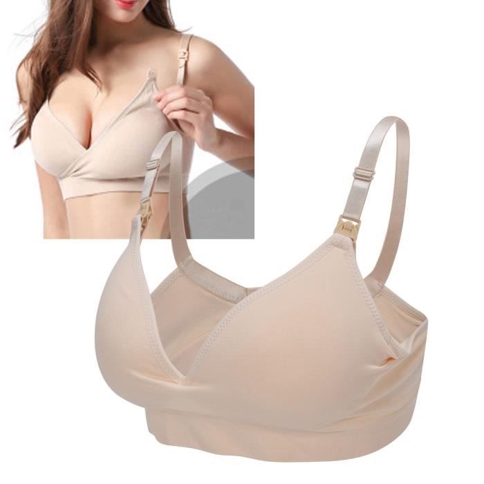 Soutien-gorge D'allaitement Vinfact Sans Coutures - Sans Armatures - Taille S Rose - Avec Rallonge Pour Grossesse