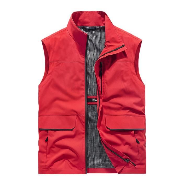 KTWOLEN Gilet De Pêche Homme Multi-Poches 15 Poches - Léger Respirant Séchage Rapide - Idéal Chasse Randonnée Photographie