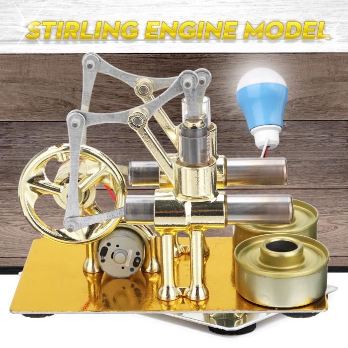 Stirling moteur accessoires mini métal et verre cylindre piston 