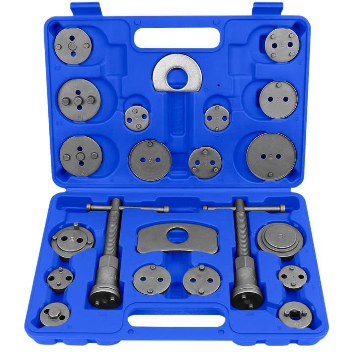 Kit Repousse Piston Freins 22 Pièces - Outil Professionnel Pour Plaquettes Et Disques De Frein