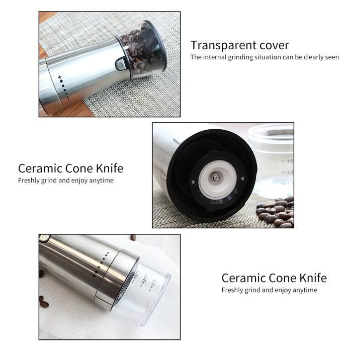 Électrique Grain De Café Moulin Aciérie Poudre Broyage Inoxydable